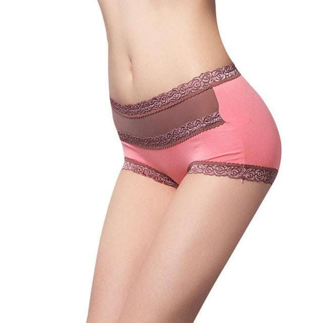 Women's Underpants Cotton Lace Cotton Briefs Hollow Out High Waist Panties underwear Girl High Quality #LSN