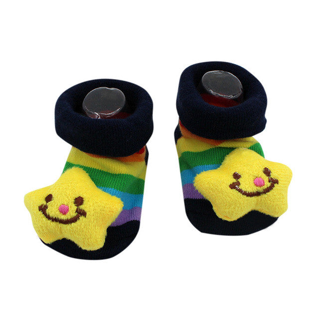 Baby socks Cartoon Newborn Baby Girls Boys Anti-Slip Socks Slipper Shoes Boots Kids sock