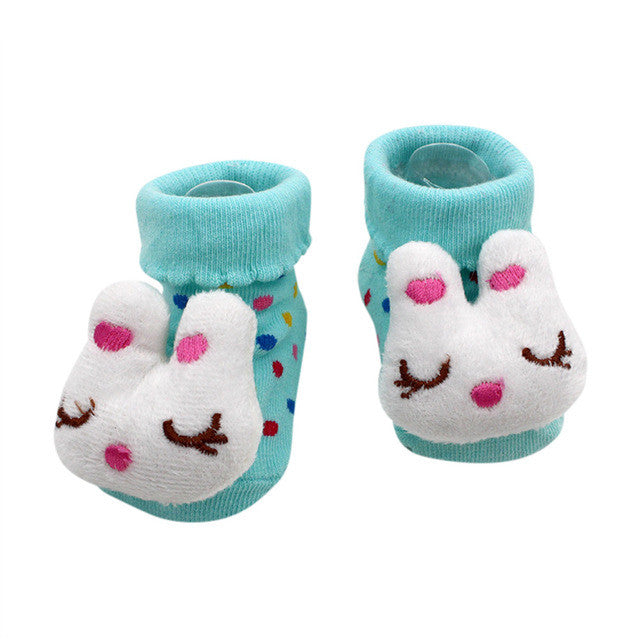 Baby socks Cartoon Newborn Baby Girls Boys Anti-Slip Socks Slipper Shoes Boots Kids sock