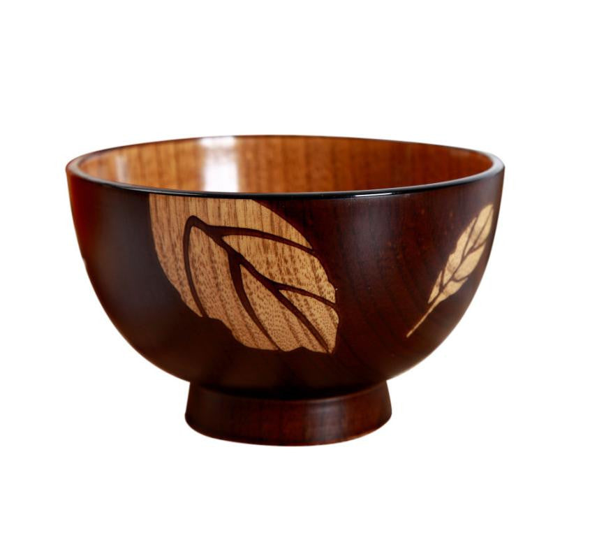 Natual Wood Round Salad Bowl