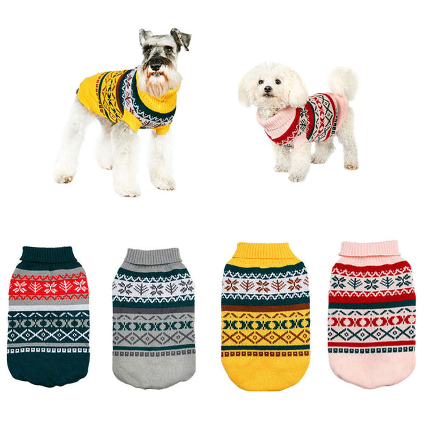 pet dog clothes winter warm dog coat jumpsuit christmas sweater dog clothes for small dogs hondenkleding