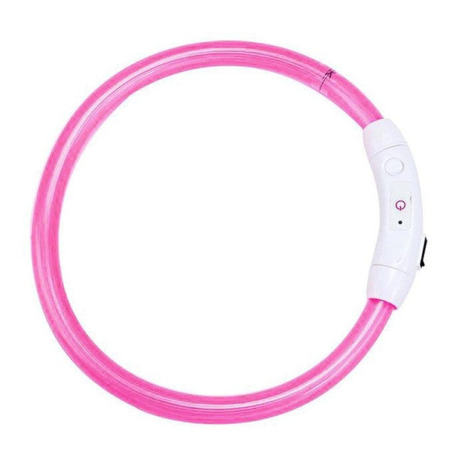 Super Deal  Rechargeable USB Waterproof LED Flashing Light Band Safety Pet Dog Collar XT