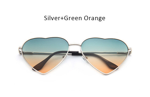 Women Heart Shape Sunglasses Ocean Lenses Sun Glasses For Female