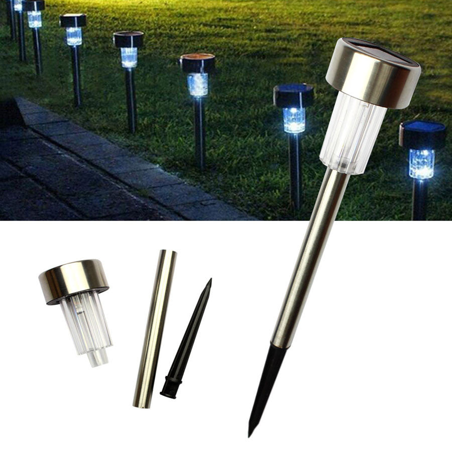 10pcs/Lot Solar Panel LED Spike Spot Light Spotlight Solar Lamps Outdoor Grounding Sun Light For Landscape Garden Yard Path Lawn