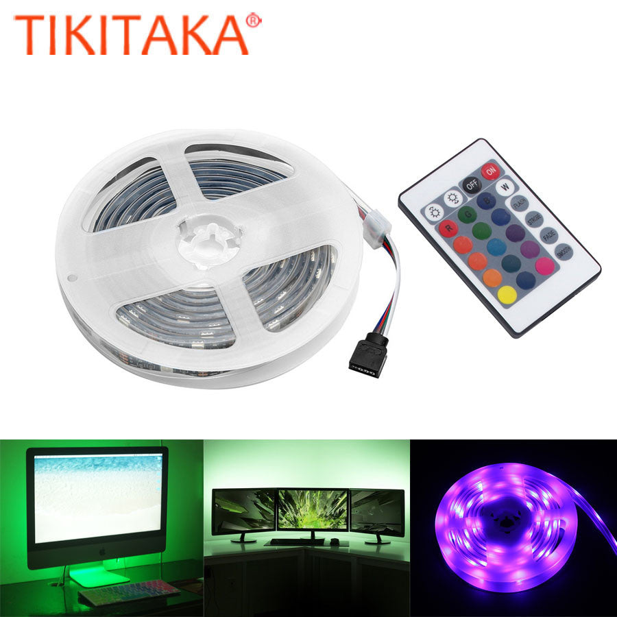 LED Strip Light DC5V 60LEDs/m Flexible LED Lamp RGB TV Background Lighting LED Controller Night Light For Indoor Nightlight