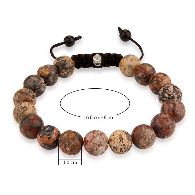 V.YA Amazing Natural Stone Beads Bracelets Men Women Jewelry Accessories Woman's Man's Bangle Bracelet