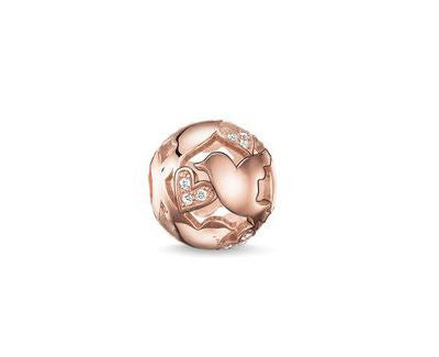 GAGAFEEL Big Hole Beads Women's Rose Gold Jewelry DIY White Austrian Crystal Animal Charm  Loose Bead for European Bracelet B05