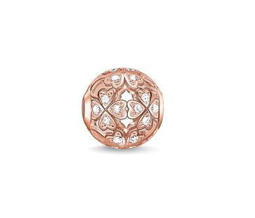 GAGAFEEL Big Hole Beads Women's Rose Gold Jewelry DIY White Austrian Crystal Animal Charm  Loose Bead for European Bracelet B05