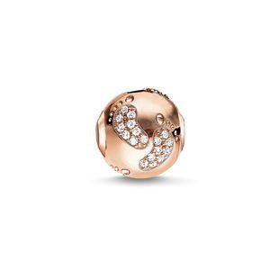 GAGAFEEL Big Hole Beads Women's Rose Gold Jewelry DIY White Austrian Crystal Animal Charm  Loose Bead for European Bracelet B05