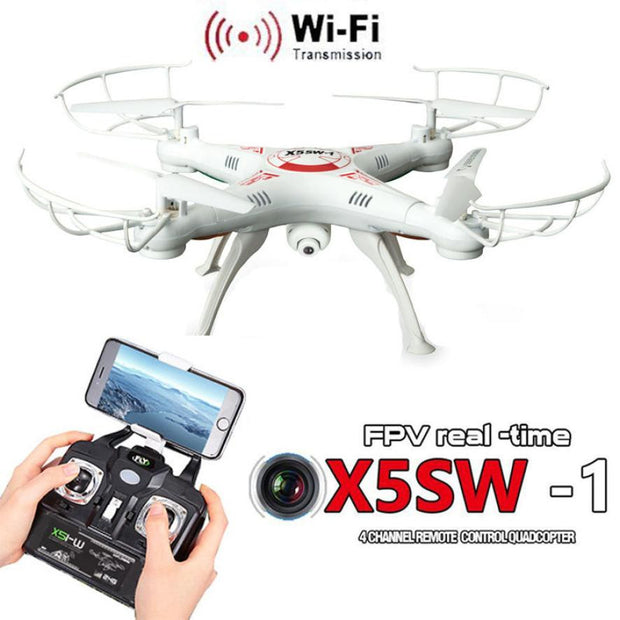 X5SW-1 6-Axis Gyro 2.4G 4CH Real-time Images Return RC FPV Quadcopter drone wifi with HD Camera One-press Return Helicopter