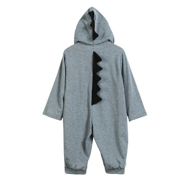 Cartoon Dinosaur Design Hooded Baby Rompers Newborn Clothing Cotton Long Sleeve Jumpsuits Boys Girls Outerwear Costume Baby Gift