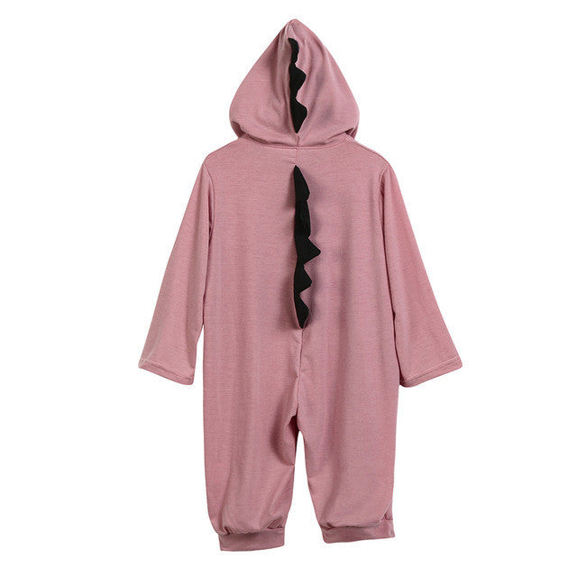 Cartoon Dinosaur Design Hooded Baby Rompers Newborn Clothing Cotton Long Sleeve Jumpsuits Boys Girls Outerwear Costume Baby Gift