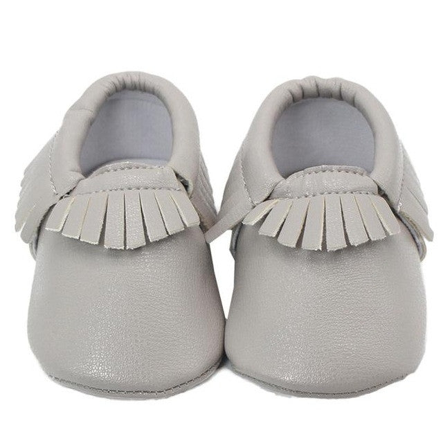 Tassels Baby Moccasin Newborn Baby Shoes Soft Bottom PU Leather Prewalkers 0-18M