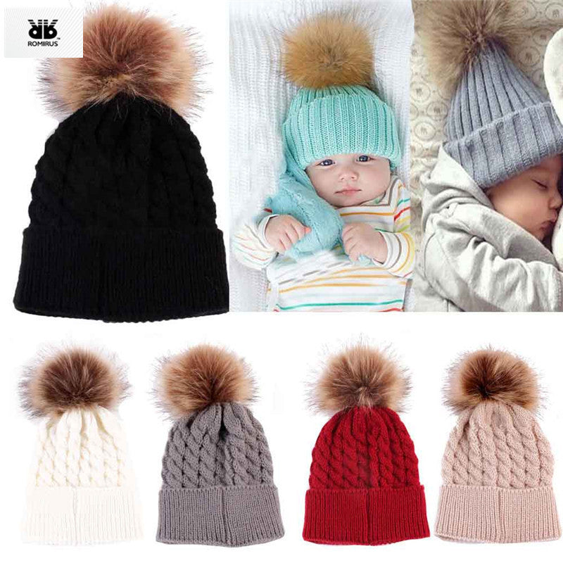 2017 Real Limited Newborn Baby Girl Hat Beanie Toddler Kids Winter Knitted Hats Crochet Warm Caps For Girls Dress Recien Nacido