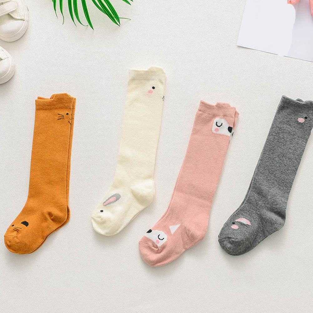 1-3 year Baby kids socks long Cute Lovely Cartoon Animal Zoo Socks Baby Girls Boys Cotton Warm Soft Sox drop ship