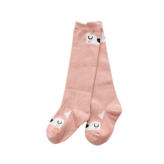 1-3 year Baby kids socks long Cute Lovely Cartoon Animal Zoo Socks Baby Girls Boys Cotton Warm Soft Sox drop ship