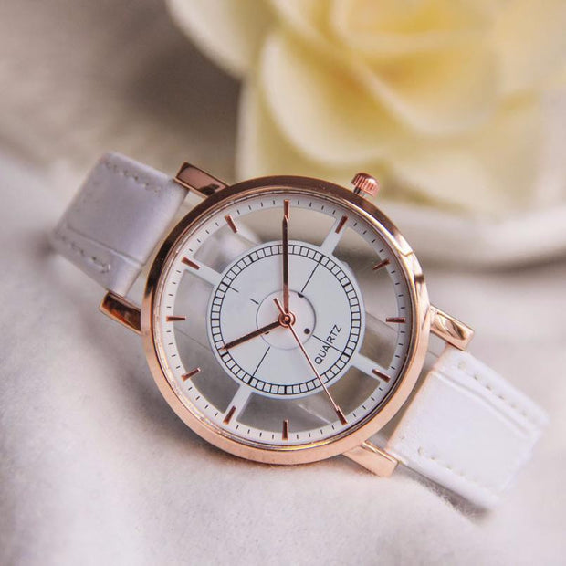 Relogios 2017 Fashion Women Neutral Hollow Analog Quartz Wrist Delicate Watch Luxury Casual Womens Watches Montre Femme #914