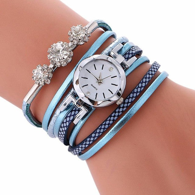 Watch Women 2017 Luxury Fashion Crystal Rhinestone Bracelet Women Dress Watches Ladies Quartz Wristwatches Montre Femme #919