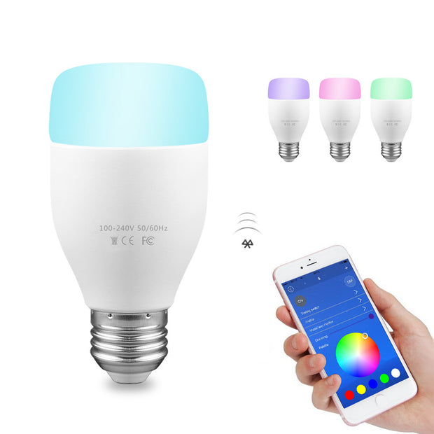 WiFi Smart Bulb 6W E27 RGBW LED Light Support Remote Control / E* Voice Control / Music Rhythm / Adjust Color Brightness for Android iOS Smartphone AC 100-240V