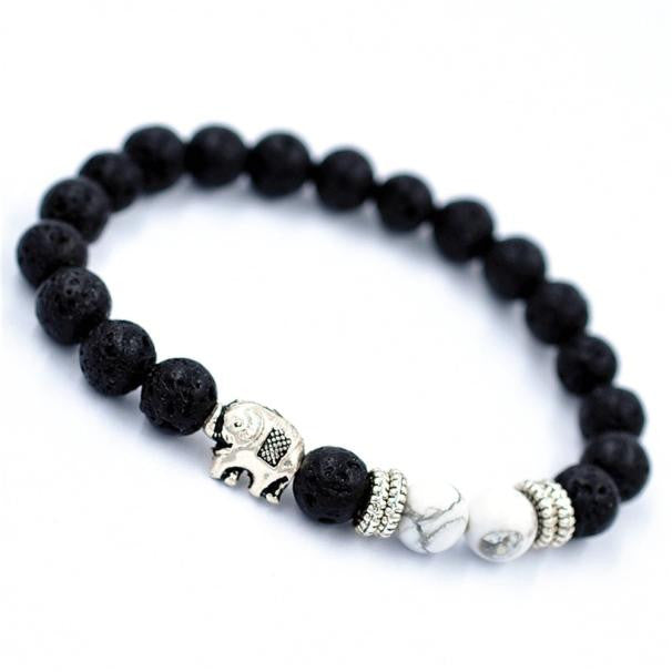 Women Men Bracelet Elephant Elastic Beaded Bracelet Tibet Charm Bracelets