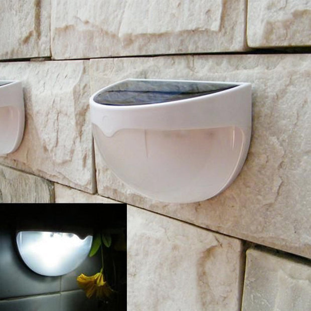 LED Power Panel Solar lights lampada solar Sensor Outdoor Fence Garden Pathway Wall Lamp Lighting 6 Led Waterproof Lamp Roof