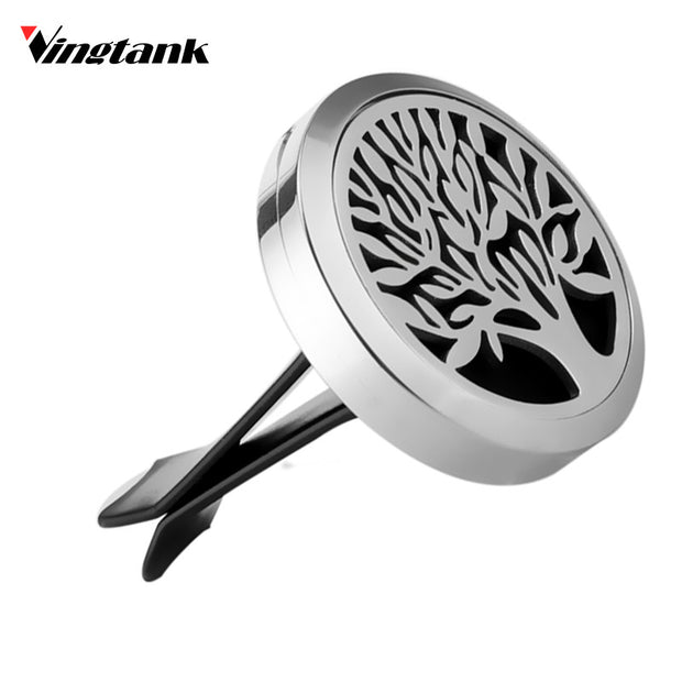 Vingtank Car Air Vent Freshener Diffuser Tree of Life Essential Oil Fragrance Diffuser 38mm Stainless Steel Magnet car perfume