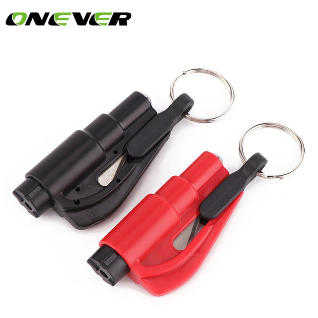 3 in 1 Car keychain Emergency Safety Hammer Auto Car Window Glass Breaker Seat Belt Rescue Hammer Escape Tool