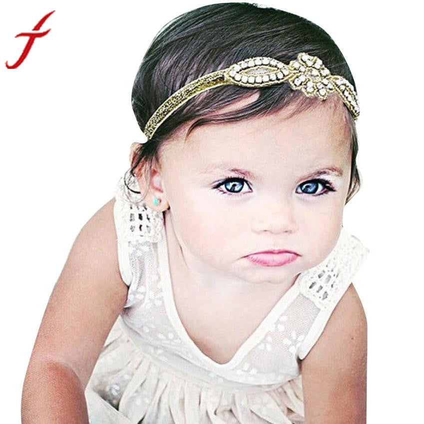 New Arrival Cute Baby Girl Head Accessories Hair band Baby Party Crystal Rhinestone Headwear great gifts for children