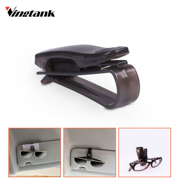 Vingtank Portable Car Glasses Holder Sunglass Clip Storage Cases Ticket Holder Sunglasses Car Auto Black Business Card Holder