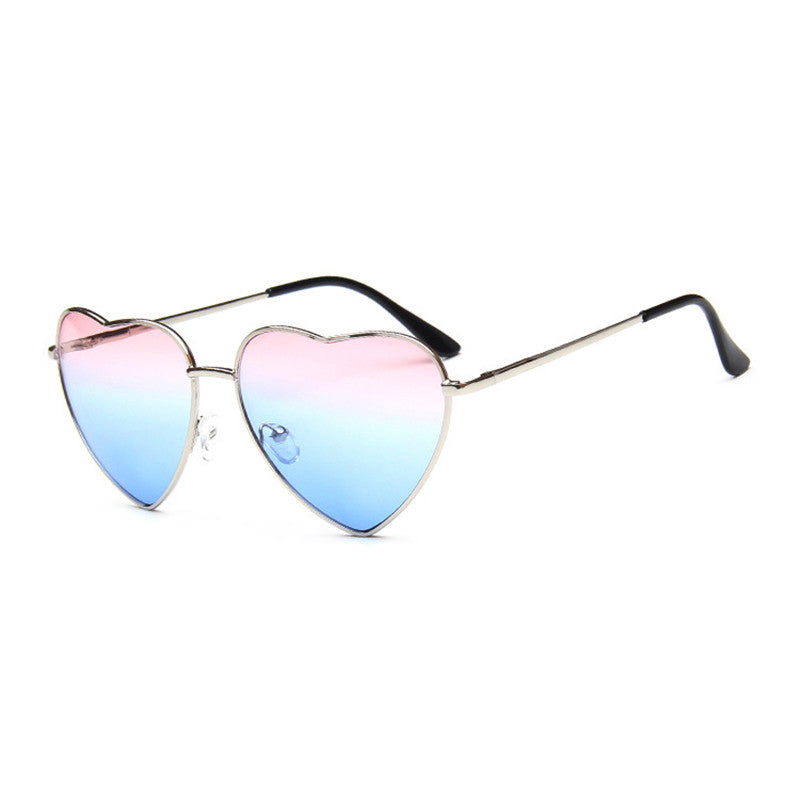 Women Heart Shape Sunglasses Ocean Lenses Sun Glasses For Female