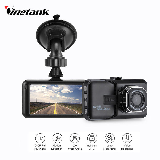 Vingtank Mini 3 inch Dash Camera Car DVR Dash Cam Video Recorder Support Motion Detection/G-sensor/Loop Video/IR Night Vision