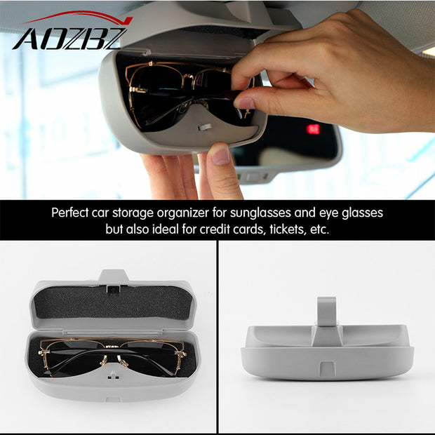 AOZBZ Car Sun Visor Glasses Box Sunglasses Storage Holder Clip Automotive Accessories Sunglasses Protective Case