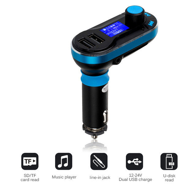 3-in-1 Universal Car Kit MP3 Player FM Transmitter Car modulator radio Dual Port SD Car Charger + Remote Control for iPhone