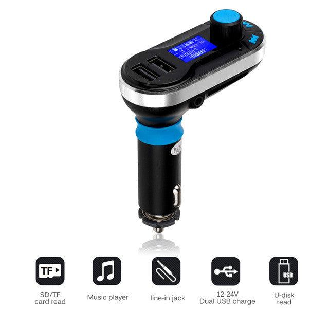 3-in-1 Universal Car Kit MP3 Player FM Transmitter Car modulator radio Dual Port SD Car Charger + Remote Control for iPhone